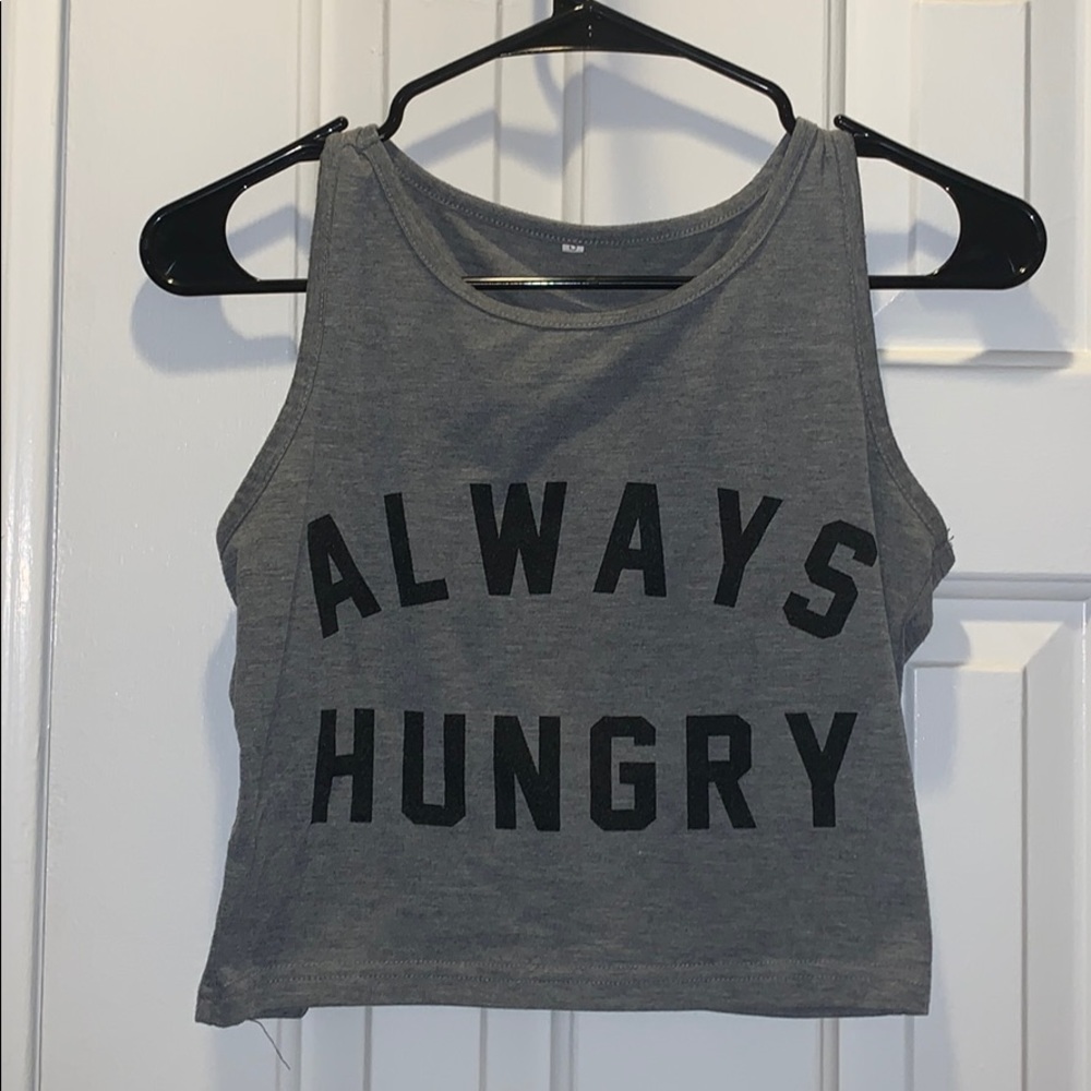 Funny gym crop top